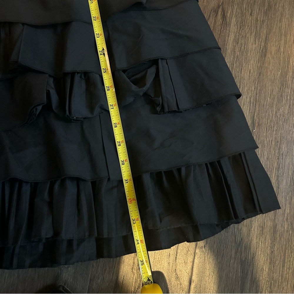 Vintage BCBGMaxAzria Pleated Halter Mini Dress Black Size 6 - Picture 6 of 8